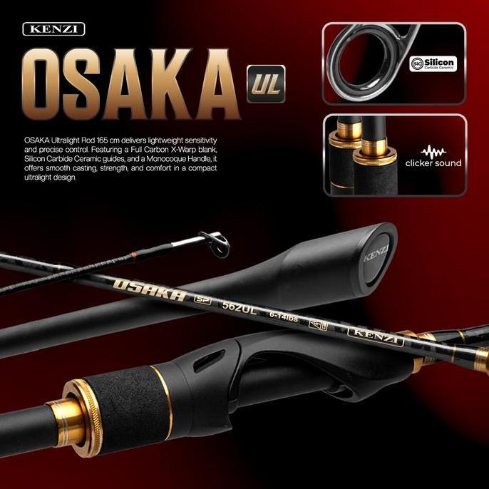 JORAN KENZI OSAKA 562 UL | SiC Guide Anti Korosi | Full Carbon X-Wrap | Solid Carbon | 2-6lbs 4-10lb