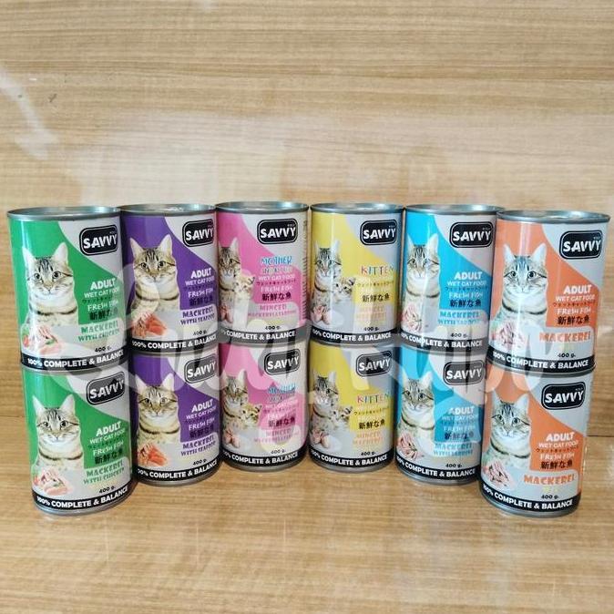 Makanan Kucing Basah Cat Food Kaleng Savvy Red Meat 400gr