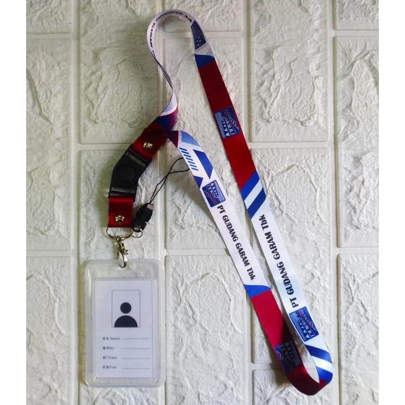 Ready Lanyard / Tali Gantungan ID Card PT GUDANG GARAM Tbk - Free Strap