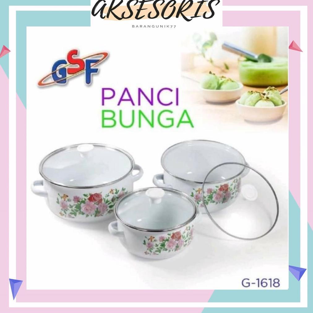 DISKON PANCI SET BUNGA  ISI 3PCS GSF 1618 TUTUP KACA - PANCI BUNGA GSF ORI
