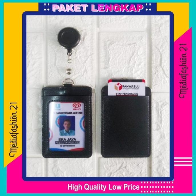 Ready Cetak ID CARD Paket Lengkap (Gantungan Yoyo + Holder 2 Sisi + ID Card)