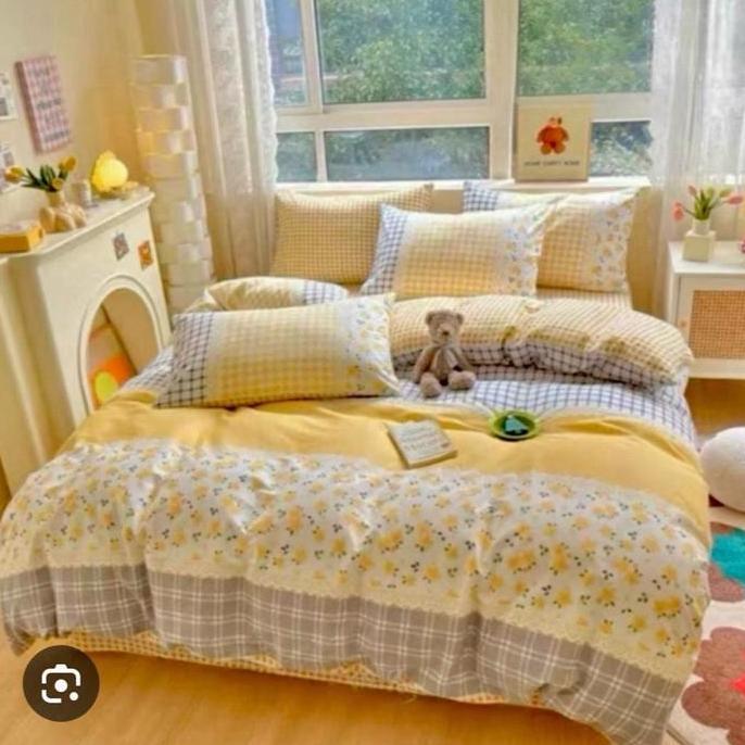 Sprei Kotak2 Motif Estetic Motif Cantik Harga Menarik Katun Kain Allshop