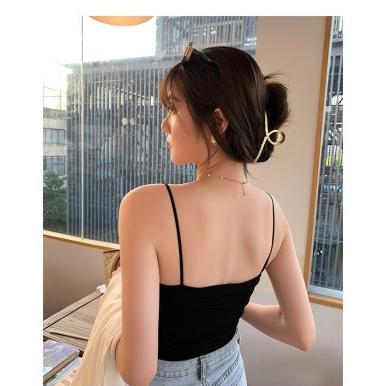 RECOMMENDED Tanktop Crop Singlet Polos Bra Kemben Dalaman Wanita Tali Spaghetti Big Size Elastis Kor