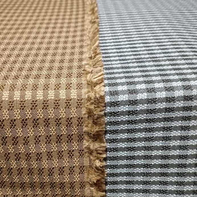 Jual Kain Jok Mobil Tartan Coklat Beige Tebal doff