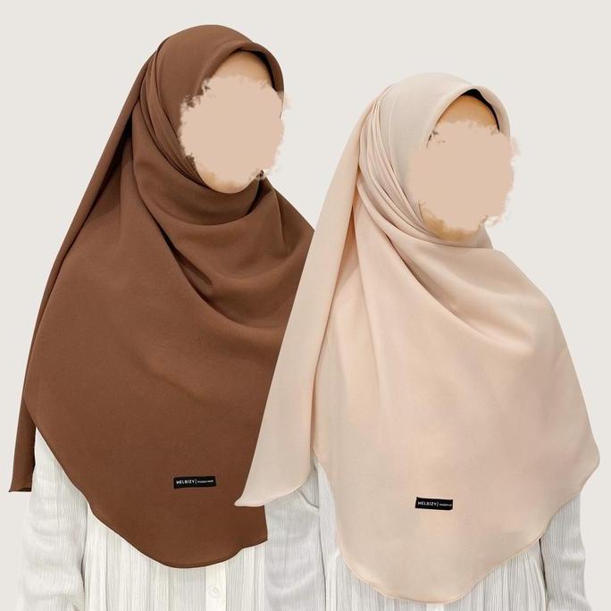 Latet- Melbizy Hijab Alesha Oval Malaysian Square  | Hijab Syar'I  |  Hijab Segiempat Jumbo Diamond 