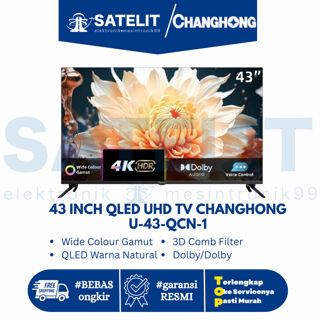 43 QLED UHD Smart Google TV – CHANGHONG U-43-QCN-1