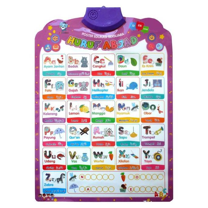 Sale Poster Edukasi Suara Huruf Abjad