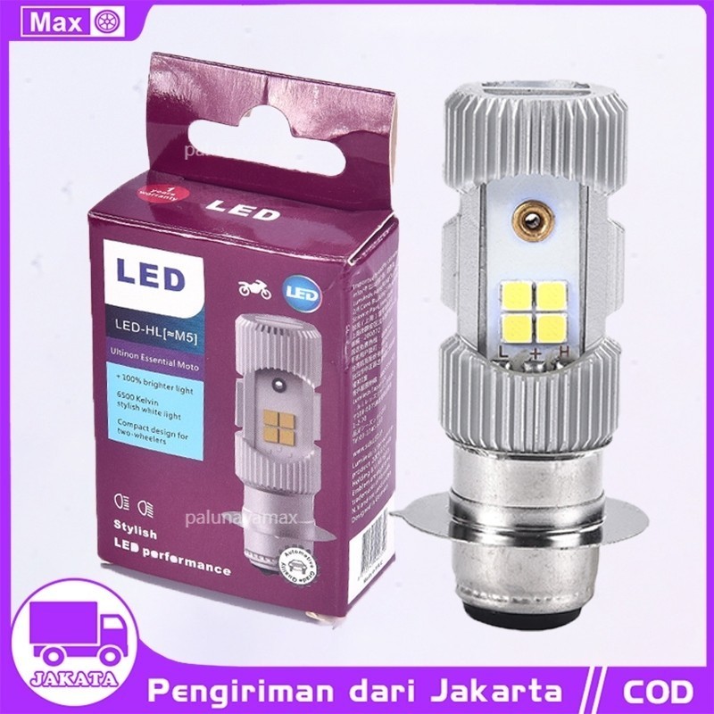 Lampu Depan Motor Led Lampu Led 2Sisi H6 Arus Dc P15D M5 Bst Bohlam Lampu Depan Motor Led Hs1 H4 12V