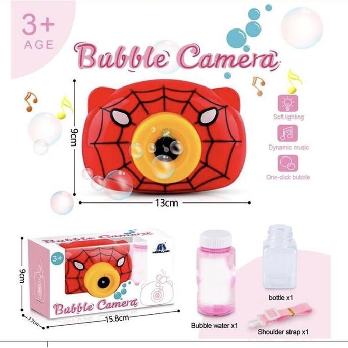 Bubble Camera Spiderman mainan busa