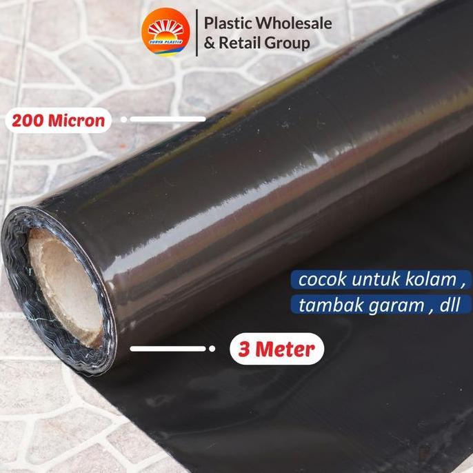 GEOMEMBRAN HDPE TEBAL 200 MICRON LEBAR 3 METER