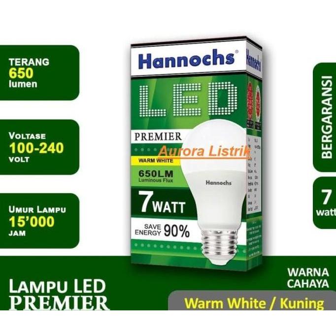 Lampu LED HANNOCHS PREMIER 3 Watt - 15 Watt Cahaya Kuning WW 3000K