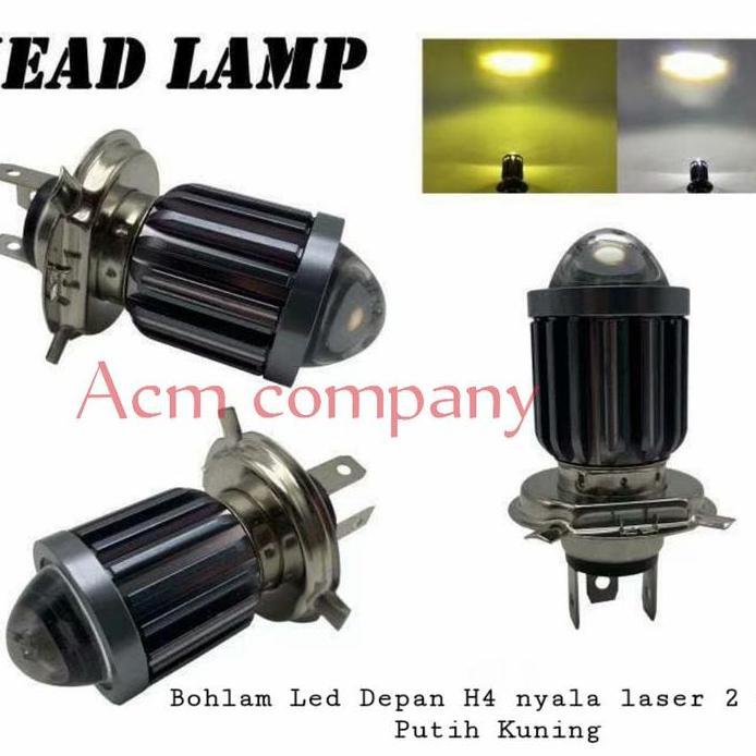 Bohlam lampu depan led H4 Laser kLX 150 250 DTRACKER KSR