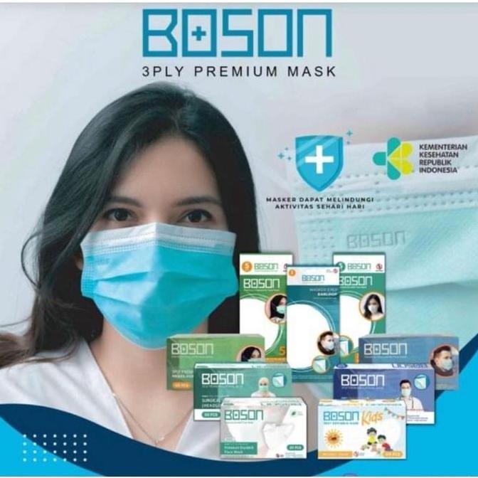 Medikl - Masker Boson Surgical Medis Premium Hijab Bahan Soft