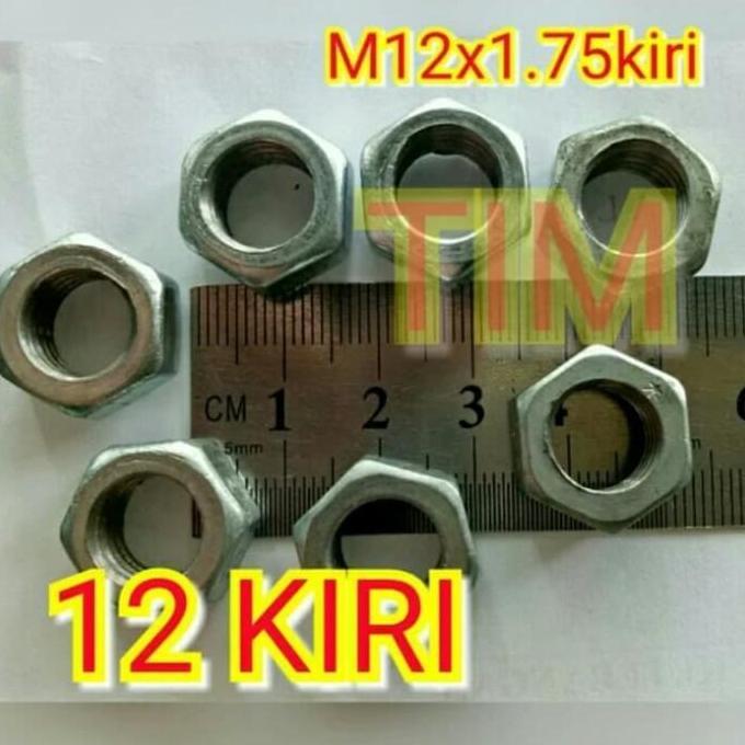 TIMe00023758 12KIRI mur M12 P1.75 drat-ulir-alur-putar ke ngiri