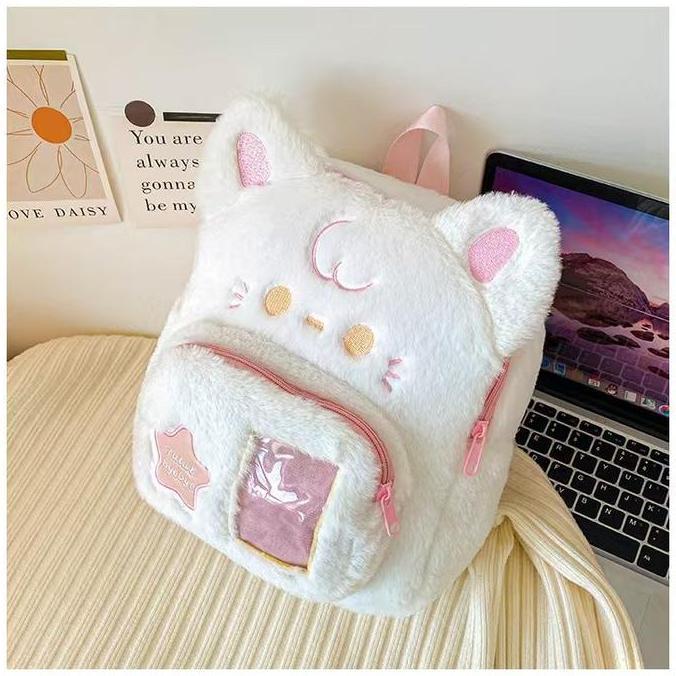 Gabrim- (Cod) Tas Kucing Tk Anak-Anak Tas Ransel Boneka Kerah Bulu Karakter Tas Boneka Bagpack Super