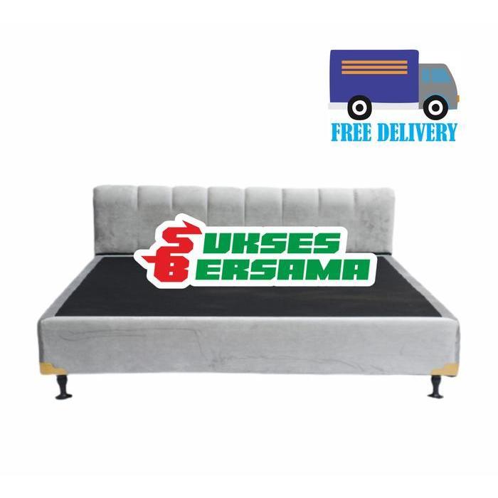 DIVAN/DIPAN + SANDARAN TEMPAT TIDUR SB SILVER PENDEK UKURAN 160X200