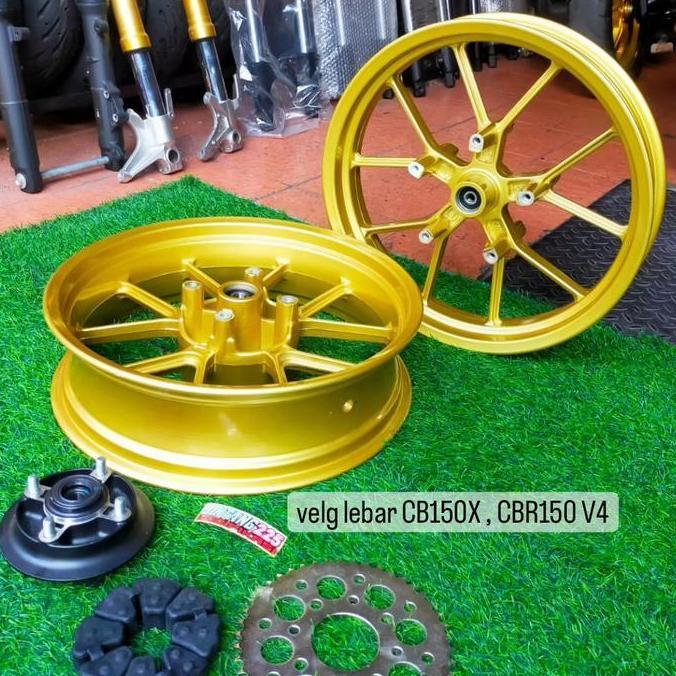VELG LEBAR CBR 150 R V4 CB 150 X CBR 150 V4 DOUBLE DISK DEPAN CB150X