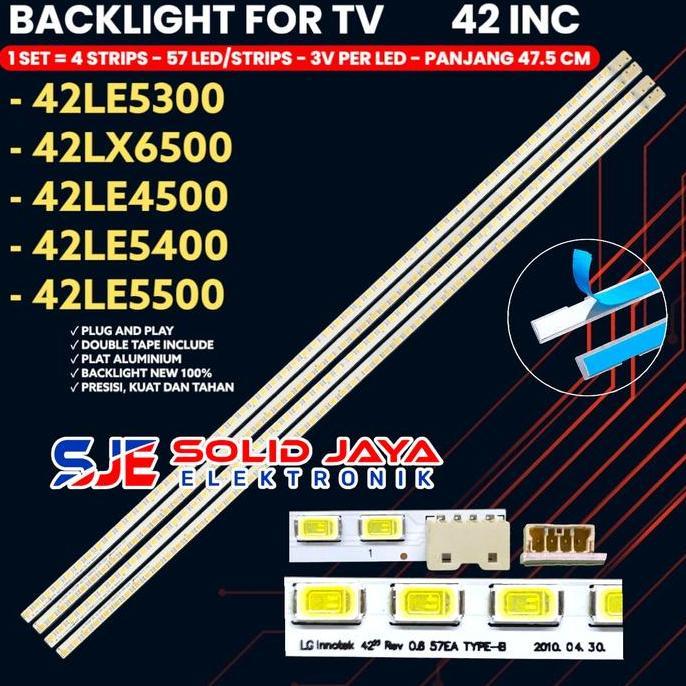 NEW - BACKLIGHT TV LED 42 INCH 42LE4500 42LE5300 42LE5400 42LE5500 42LX6500 42LX 42LE LAMPU BL SMD 5