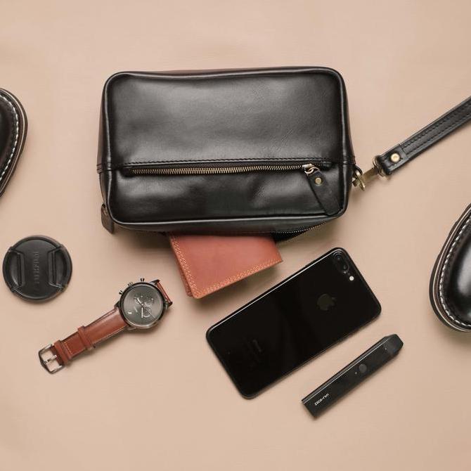 Gabrim- Tas Tangan Kulit Pria Shoeka Dopp Kit