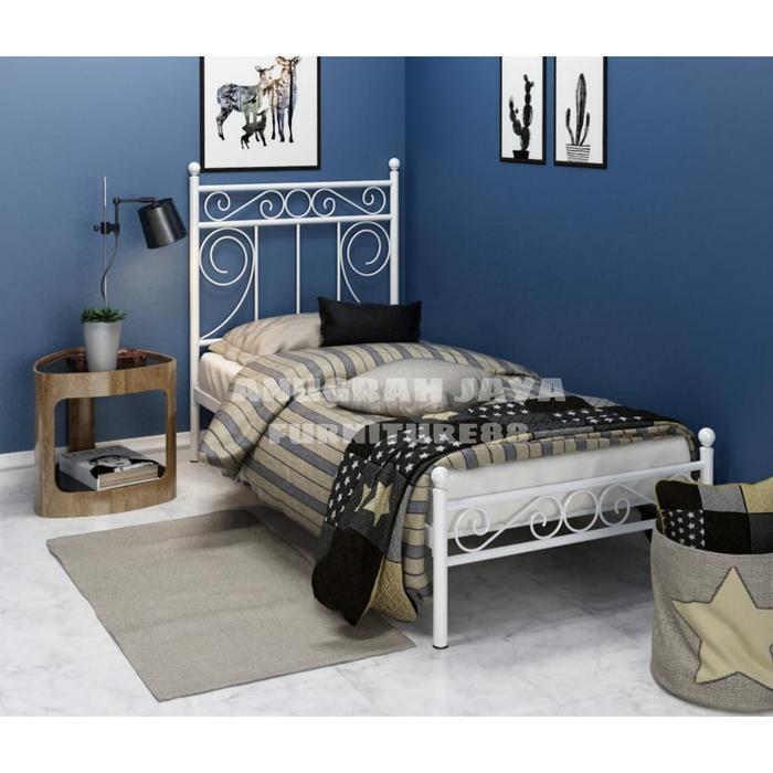 Ranjang besi Orbitrend Uk 120x200 Type Vicenza Ranjang Alas Kasur Tempat Tidur besi