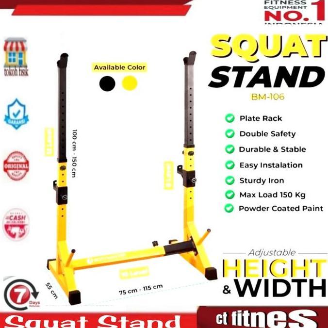 BEBAS ONGKIR - Bodymaster-Squat stand rack imfort(Original)squat rack Fitnes gym