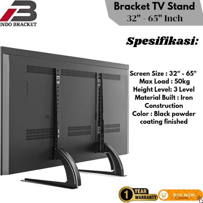 CUCI GUDANG - Bracket Standing Tv Led Lcd 32 40 43 50 55 60 65 Inch Stand kaki Tv