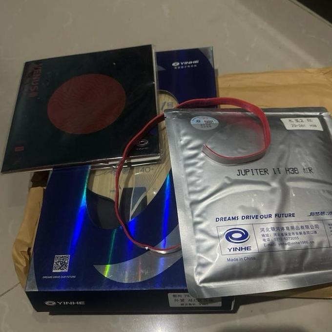 TERBARU - Set up bat Yinhe 01 Pro karet Venus dan Jupiter II Free sidetape yinhe Original