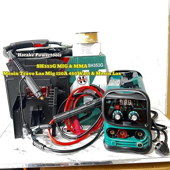 TERMURAH - SH353G MESIN LAS MIG 450WATT 120A MAILTANK SH353G Mesin Las Mig 120 Gas CO2 FluxCore Gasl
