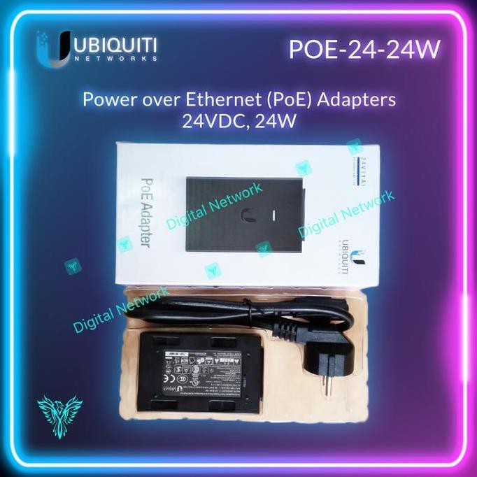 BEBAS ONGKIR - UBNT ADAPTOR POE 24V 1A, Ubiquiti ADAPTOR POE 24Volt 1Amperw UBNT adaptor poe 24v 24w