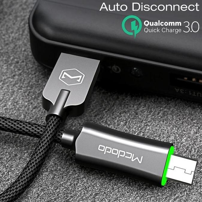 Kabel Android Mcdodo Micro USB Charger AUTO Cut OFF Original Cable