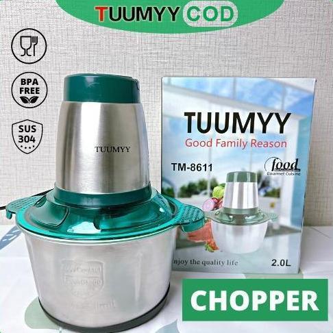 SATUAN BLENDER CHOPPER TUUMYY STAINLESS MULTIFUNGSI 2L TM-8611