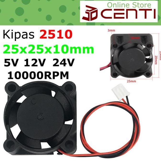 Kipas Fan DC 2510 2.5cm 25mm 5 12 24 v 5v 12v 24v high rpm cooler