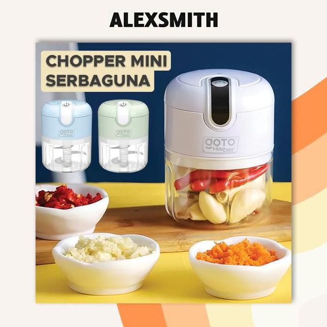 Goto Lucy Harper Mini Chopper Blender Penggiling Bumbu DapurPortable