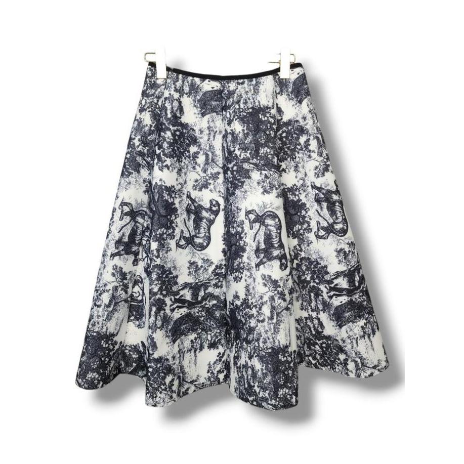 [BW107] - Bawahan Rok Midi Scuba Perempuan Import Motif Full Print KS