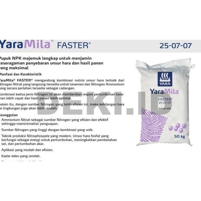 Pupuk NPK YaraMila Faster 25 7 7 Tanaman Kemasan Repack
