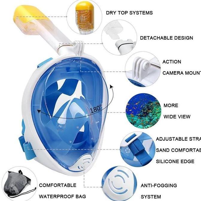 TERMURAH - kacamata masker diving snorkeling full face-diving mask