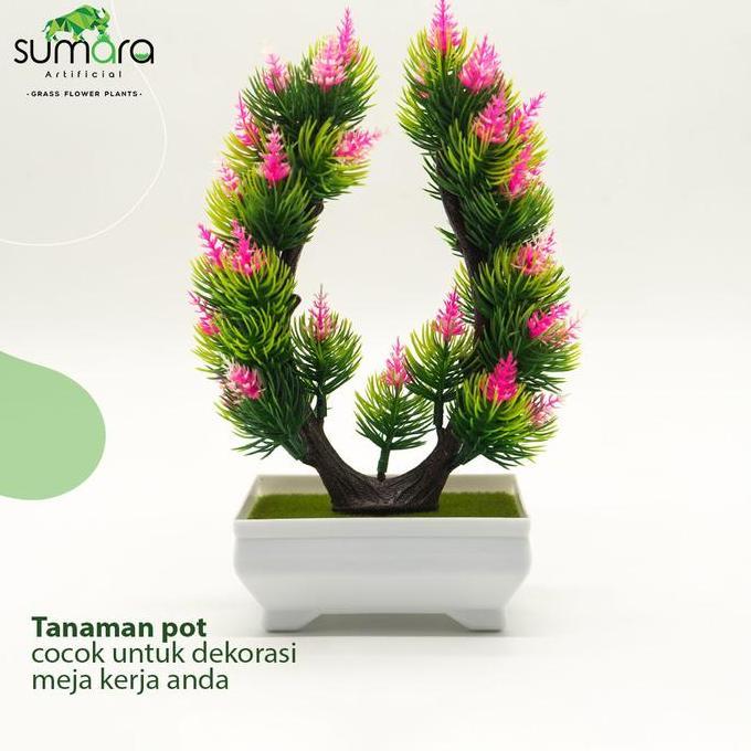 BONSAI SINTETIS / BONSAI ARTIFICIAL POHON BONSAI SINTETIS DENGAN BUNGA