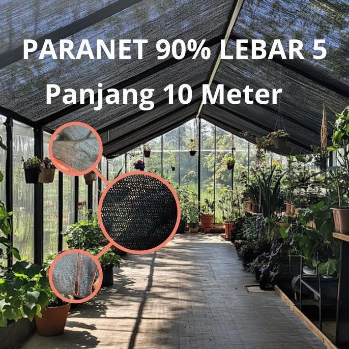 ZHOUCOZI PARANET 90 PERSEN lebar 5 meter ( panjang 10 meter ) - NET ANTI UV