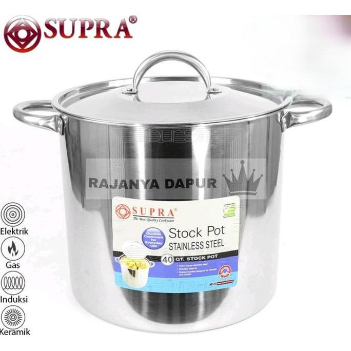TERMURAH - Supra Stainless Stockpot 40 Qt / Panci Masak Jumbo