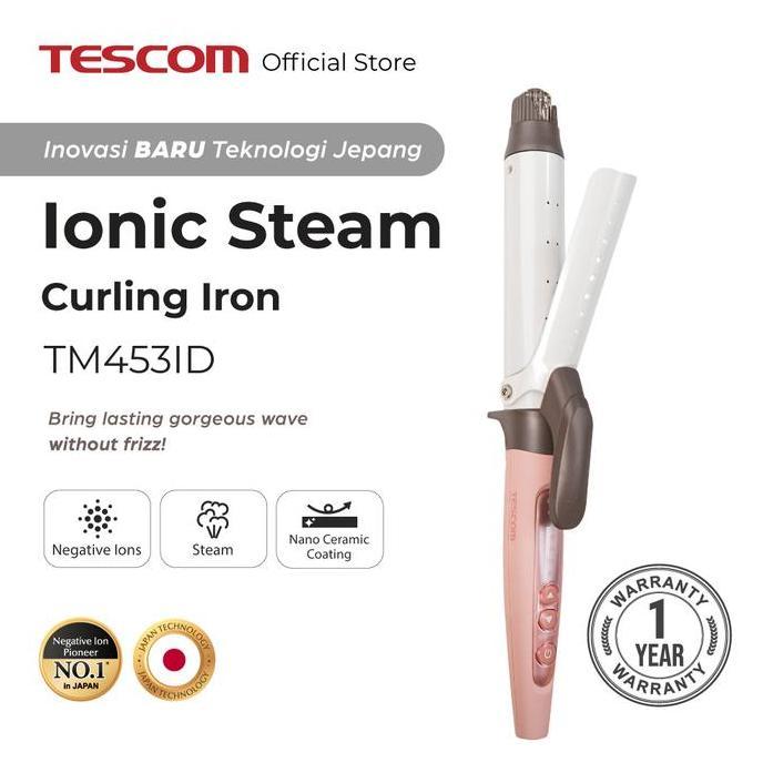 Tescom Ionic Steam Curling Iron/Pengeriting Rambut Dengan Uap TM453ID