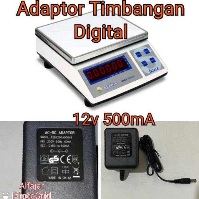 Adaptor Charger Timbangan Digital 12v 500mA Quattro ALLEGRA MACS / W