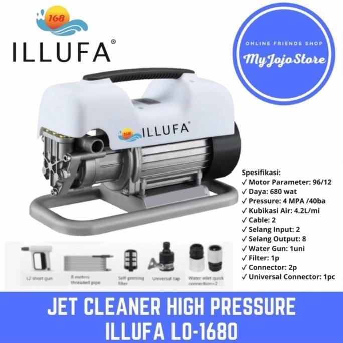 JET CLEANER WASHER POMPA STEAM CUCI AC MOBIL ILLUFA LO-1680