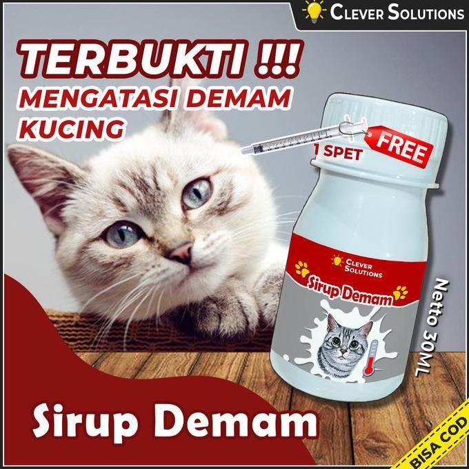 CLEVER SOLUTIONS - SIRUP DEMAM (OBAT KUCING PANAS DEMAM, OBAT KUCING DEMAM)