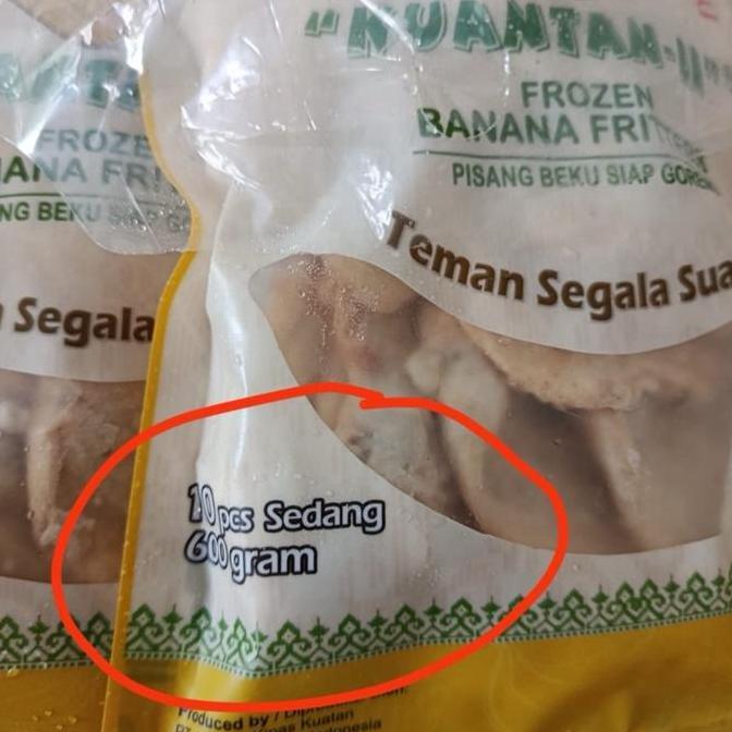 Pisang kipas pekanbaru size M paket isi 10 Pcs Frozen TS