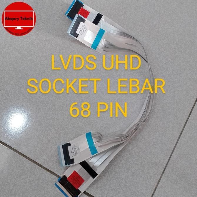 BEBAS ONGKIR - LVDS - FLEKSIBEL TV LG UHD SOCKET LEBAR 68PIN - LVDS SOKET LEBAR