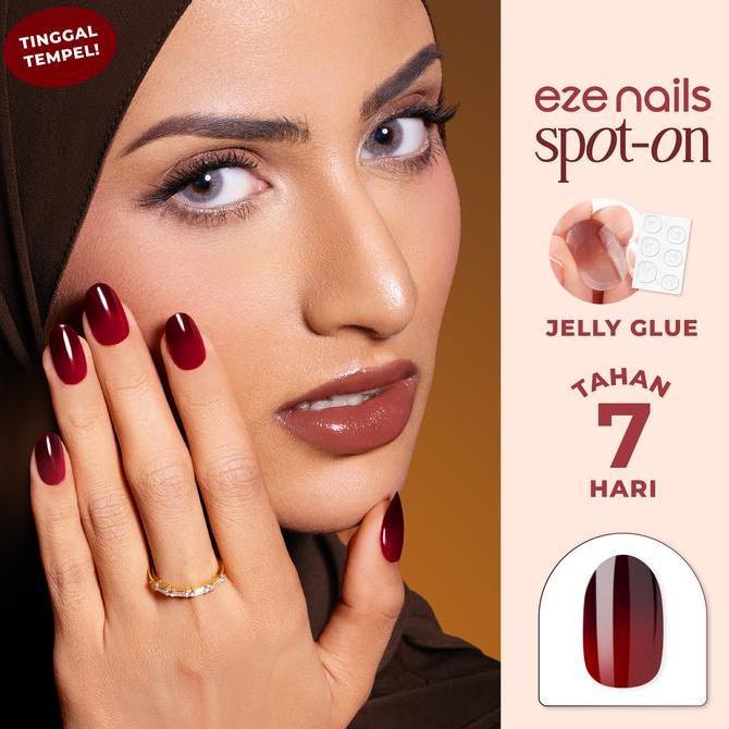 [NEW] Eze Nails - Touch Of Henna Spot On Manicure (Kuku Palsu Tempel + Jelly Bond)