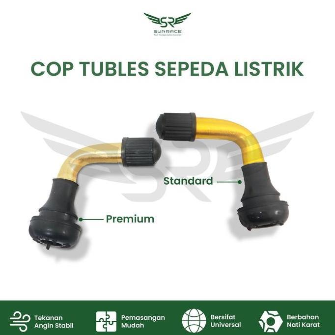 Promo Tire Valve / Pentil Bengkok Tubeless Sepeda Listrik Cod