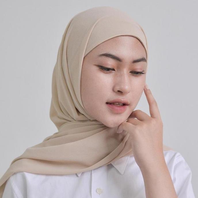 MISTYVORI l Fel Inner Pashmina Jilbab Kerudung Instan Muslim Panjang Bahan Ceruty Babydoll Ciput