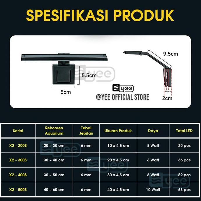 Altx- Lampu Aquarium Led/ Lampu Led Aquarium / Lampu Aquarium Jepit / Lampu Aquascape