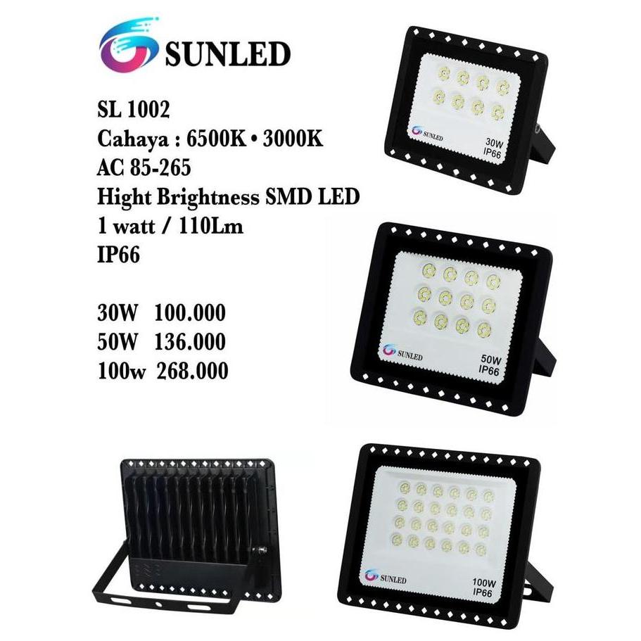 Murah Sunled Lampu Sorot 30W Ip66